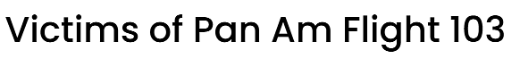 Victims of Pan Am Flight 103