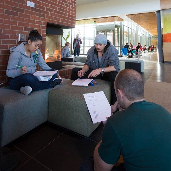 students studying