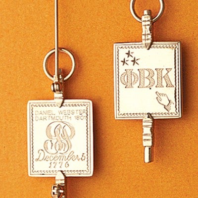 Phi Beta Kappa key pin front and back