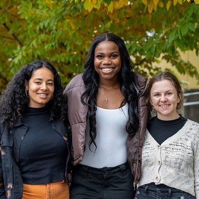 Rhodes Scholarship Finalists Nayantara Arora, Colleen Uzoewke and Lucy Roberts