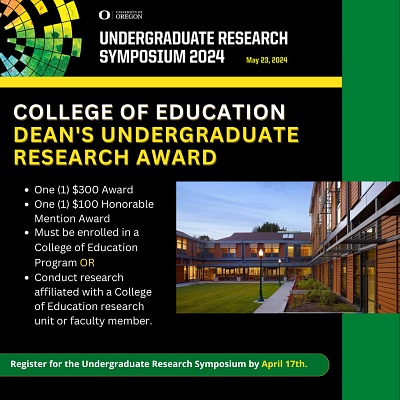 College of Education Dean's Undergraduate Research Award