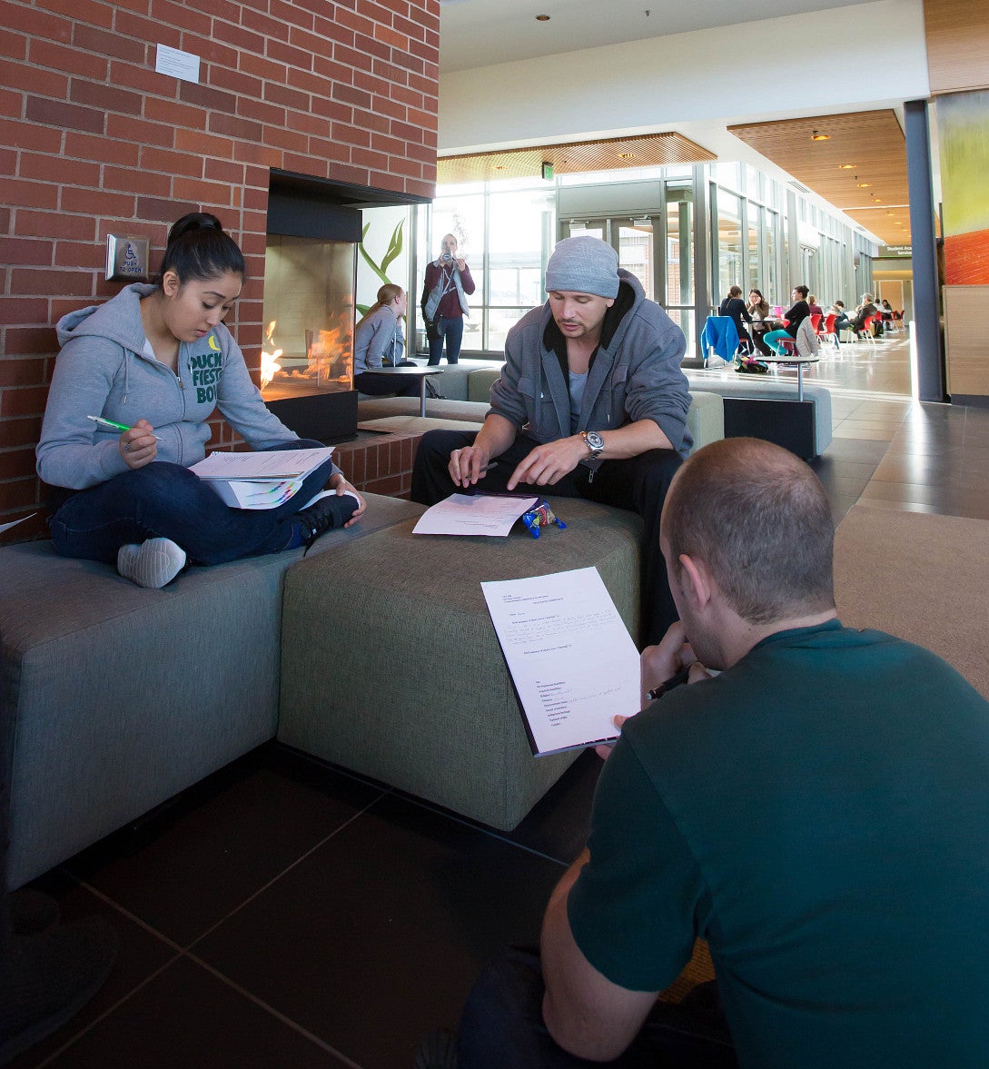 students studying