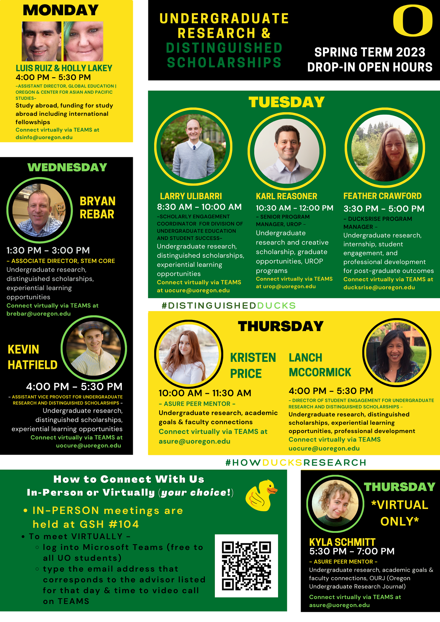 2023 Spring Term Office Hours